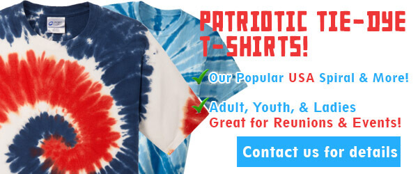 Patriotic Tie-Dye Shirts - USA Spiral
