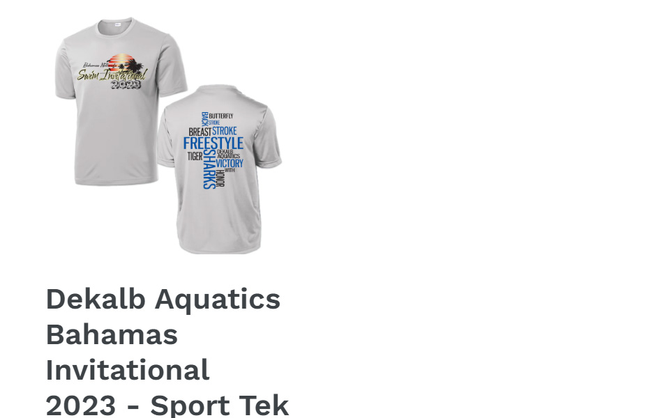 Dekalb Aquatics Bahamas Invitational 2023 Store
