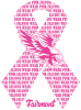 Cancer Ribbon Words