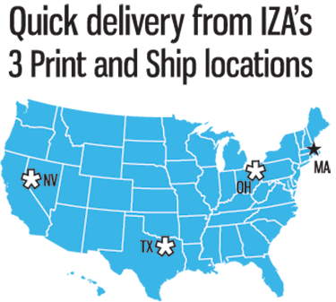 IZA Design Shipping Locations Map 2