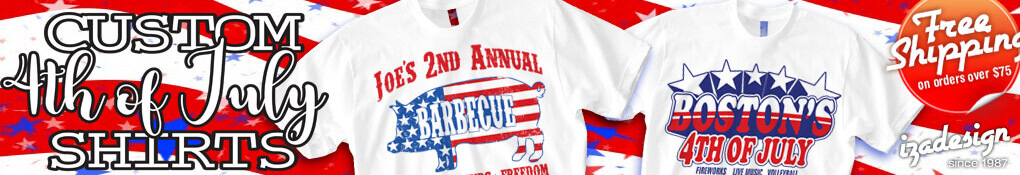 IZA Design Custom 4th of July T-Shirt Designs