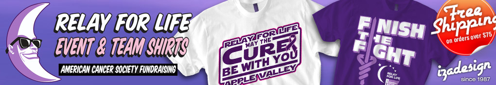 IZA Design Custom Relay for Life Shirts