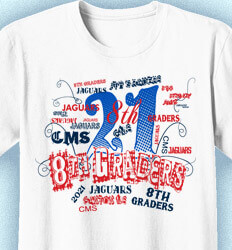 8th Grade Shirts - Words - clas-956h7