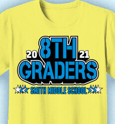 8th Grade Shirts - 8th Graders Stencil Logo - idea-382g1