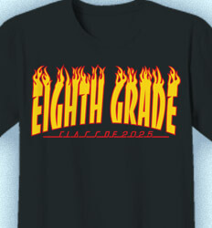 8th Grade Shirts - Eighth Grade Flames - idea-394e1