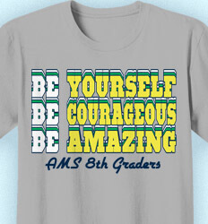 8th Grade Shirts - Retro BE Slogan - idea-289r2