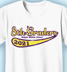 8th Grade Shirts - Retro Script - clas-534b4