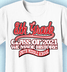 8th Grade Shirts - Best Class Ever - desn-733i6