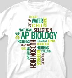 AP Biology Shirts - Random Words desn-268e3