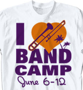 Band Camp T Shirt - I Love Band Camp - desn-476l1