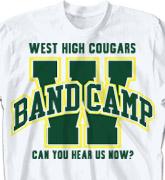 Band Camp T Shirt - Varsity Arch - desn-352v2