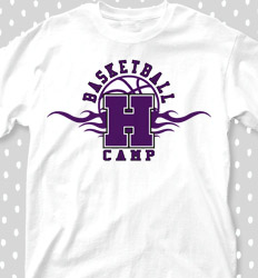 Basketball Camp Shirt Designs - Collegiate Heater - desn-353h7