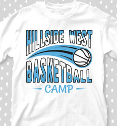 Basketball Camp Shirt Designs - Swoosh Basketball - cool-679s1