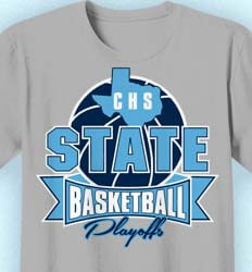Basketball T Shirt Design - Huge State Basketball - cool-807h2
