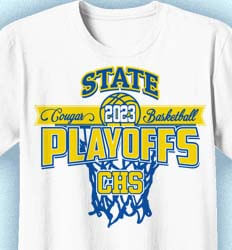 Basketball T Shirt Design - State Playoffs Net - cool-805s2
