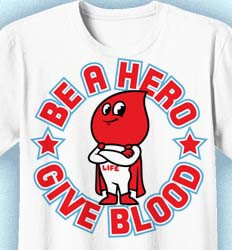 Blood Donor Shirt Designs - Give Blood Hero cool-559g1