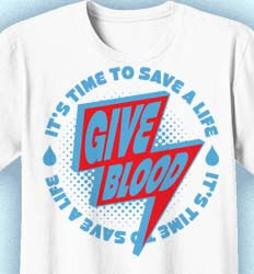 Blood Donor Shirt Designs - Give Blood Blast cool-552g1