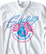 Breast Cancer T Shirt - Swing For The Cure desn-803s1