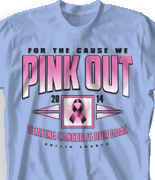 Breast Cancer T Shirt - Pink Out 80 desn-786p1