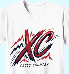 Customize Your Cross Country T-Shirts - Brushstroke Summit Design