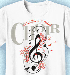 Choir Chorus T Shirt - Peaceful Sounds - desn-810p1