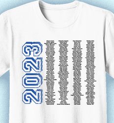 Senior Class T Shirt Design - Vert Names - desn-650w5