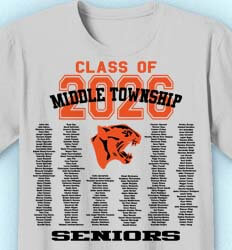 Senior Class T Shirt Design - Retro List - idea-466r5