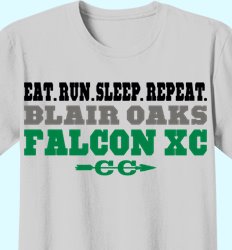 Customize Your Cross Country T-Shirts - Classic Fade Design