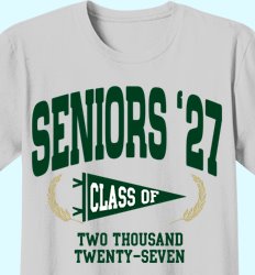 Senior Class of 2027 Shirt Designs | In the Mix with 2027 Classic Pennant Class Design