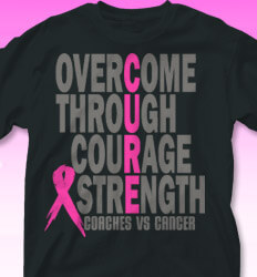 Coaches vs Cancer Shirt Designs - Courage Strength Slogan - cool-867c1