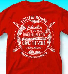 College Bound Shirt Designs - Education is Power - cool-784e4