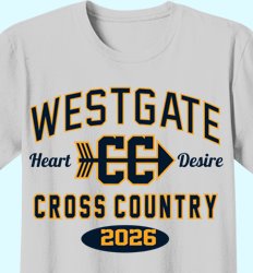 Customize Your Cross Country T-Shirts - Collegiate Heater Design