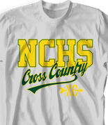 Cross Country T Shirt - College Town desn-525c1