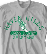 Cross Country T Shirt - Old School Track desn-341o3