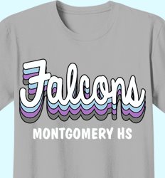 School Spirit Shirts | 104 NEW Design Ideas by IZA Design - Cursive Retro Design