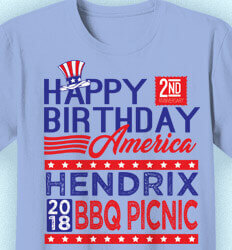Custom 4th of July T Shirt Design - Happy Birthday America - cool-665h1
