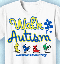 Custom Autism Shirts - Walk for Autism - cool-954w1