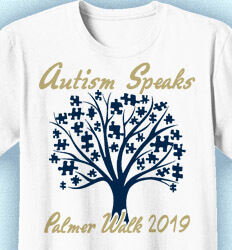 Custom Autism Shirts - Autism Speaks Tree - cool-937a1