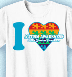 Custom Autism Shirts - I Heart Vintage - desn-149k7