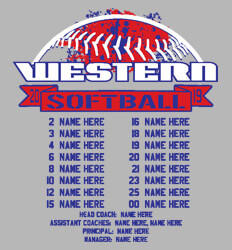 design baseball roster shirts