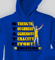 Custom Wrestling Hoodies Designs - Nassau Slogan - clas-934o1