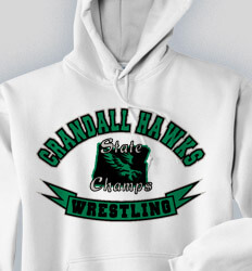 Custom Wrestling Hoodies Designs - Wrestling State Champs - cool-834w1