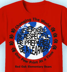 Elementary School Staff Shirts - Paw World - desn-217p3