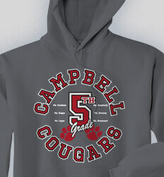 School Sweatshirts - Big Letter - desn-351g3