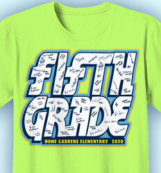 Elementary School T Shirt - Fifth Grade Signatures - idea-284f1