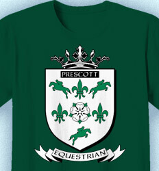 Equestrian T Shirt Designs - Equestrian Coat of Arms - idea-125e1
