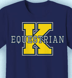 Equestrian T Shirt Designs - Big Letter - desn-351v1