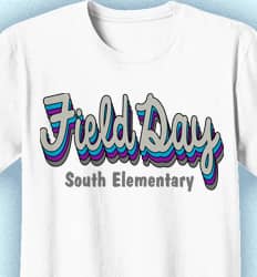Field Day Shirt Designs - Cursive Retro - idea-568c4