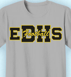 Football T-Shirt Designs - Athletic Letters - desn-264a5