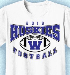 Football T-Shirt Designs - Football Varsity Arch - idea-44f1